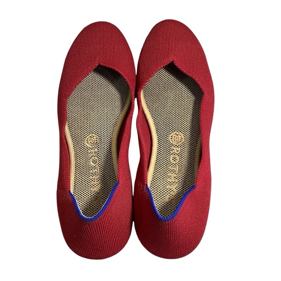 ROTHY'S The Flats Comfort Shoes Round Toe Scooter Red